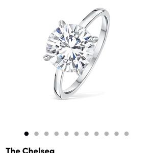 Simulated diamond and sterling silver